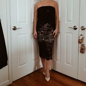 Elie Tahari lace cocktail dress,black,sz 6,$426